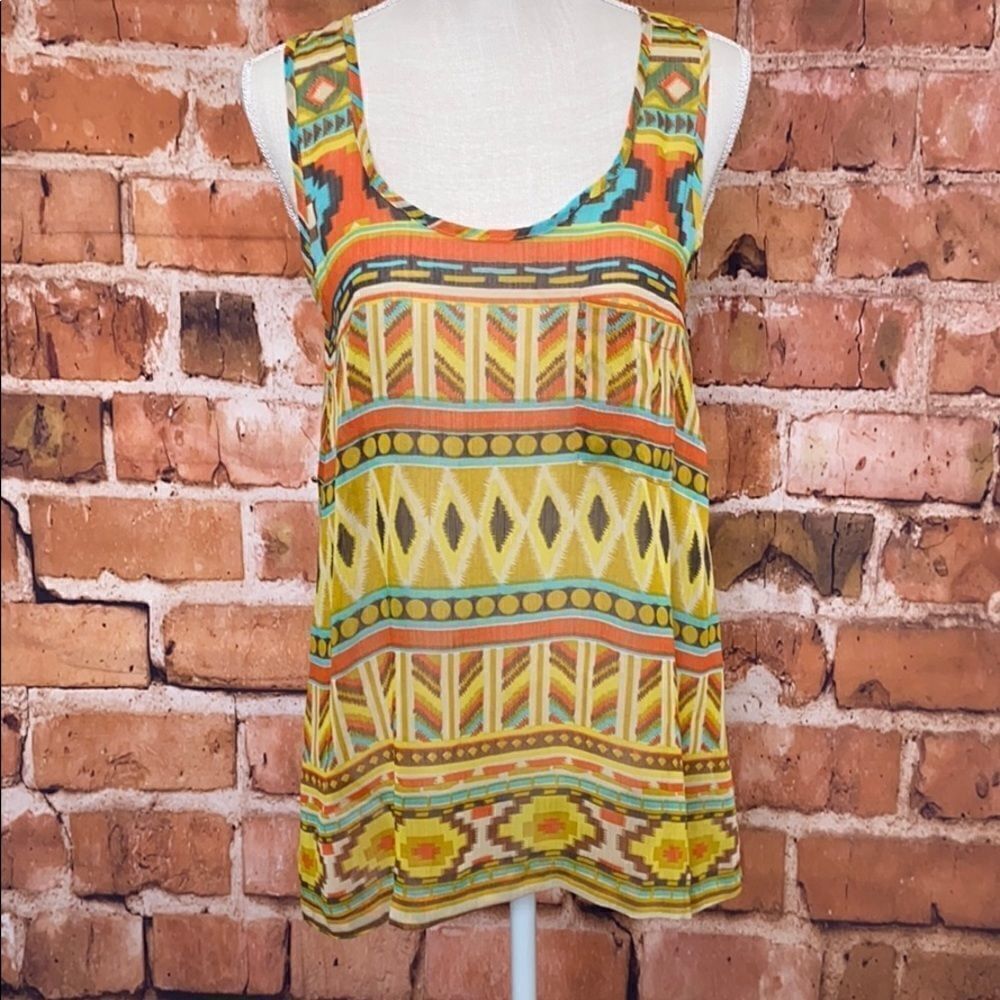 Umgee sheer sleeveless blouse